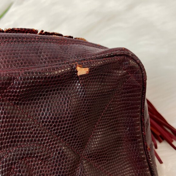 Vintage Chanel Lizard Quilted Camera Bag - Picture 16 of 16